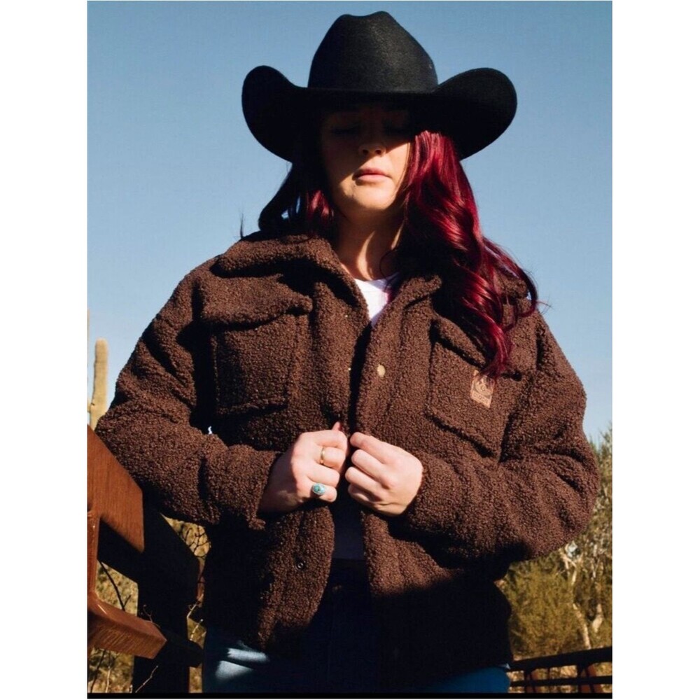 Dixxon Flannel Women's XS Cheyenne Brown Sherpa Flannel Lined Jacket EUC